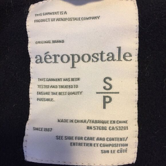 Aeropostale Plaid Down Vest Jacket Faux Fur Trim Hood Size Small Petit 2009 - Picture 2 of 5